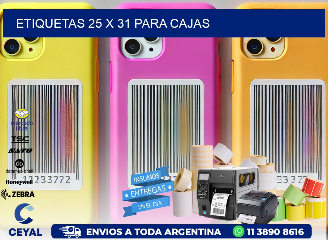 ETIQUETAS 25 x 31 PARA CAJAS