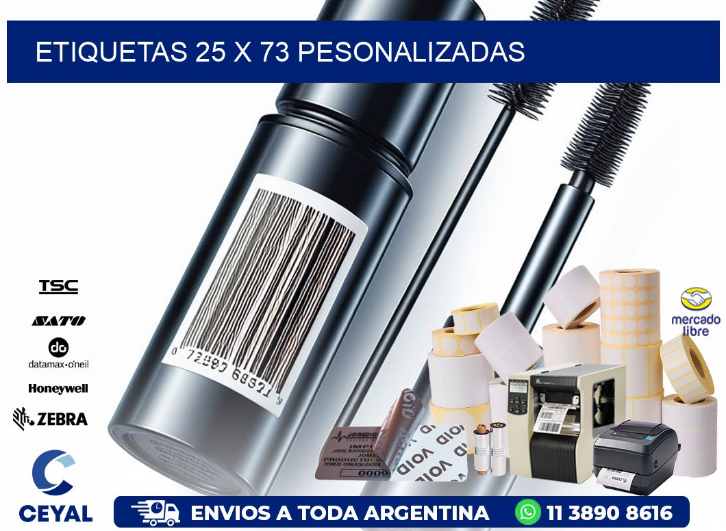 ETIQUETAS 25 x 73 PESONALIZADAS