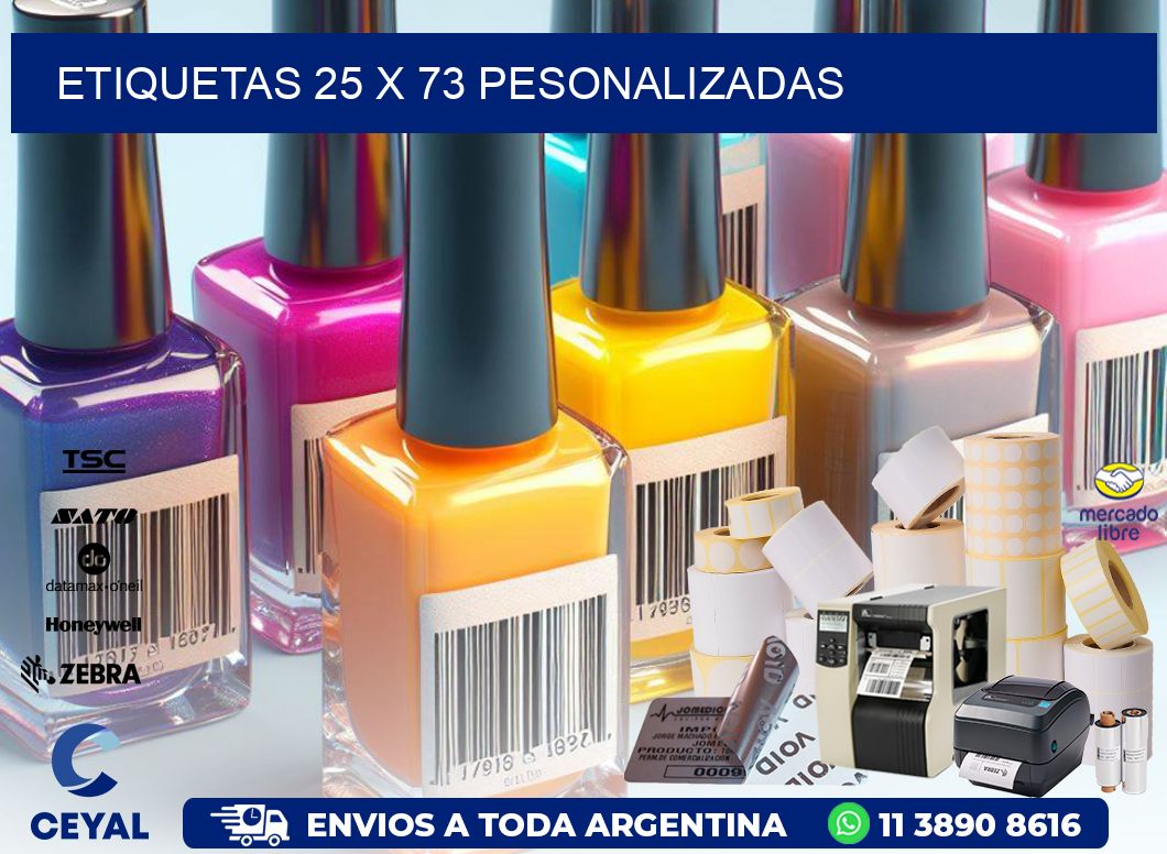 ETIQUETAS 25 x 73 PESONALIZADAS