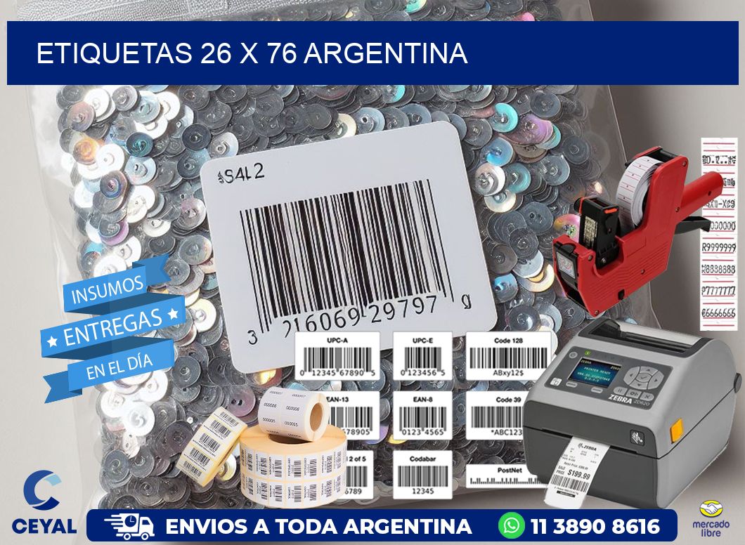 ETIQUETAS 26 x 76 ARGENTINA