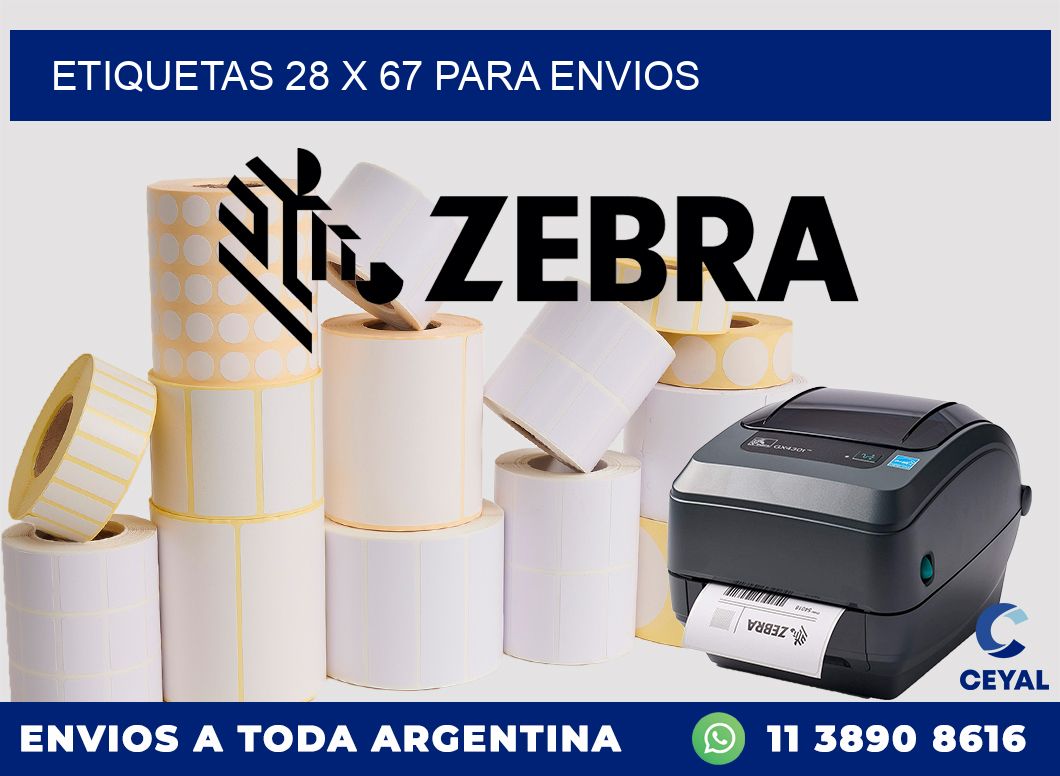 ETIQUETAS 28 x 67 PARA ENVIOS