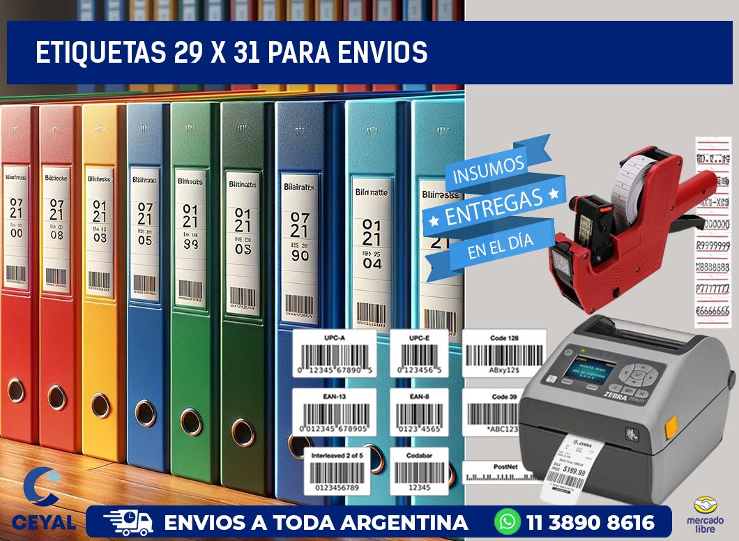 ETIQUETAS 29 x 31 PARA ENVIOS