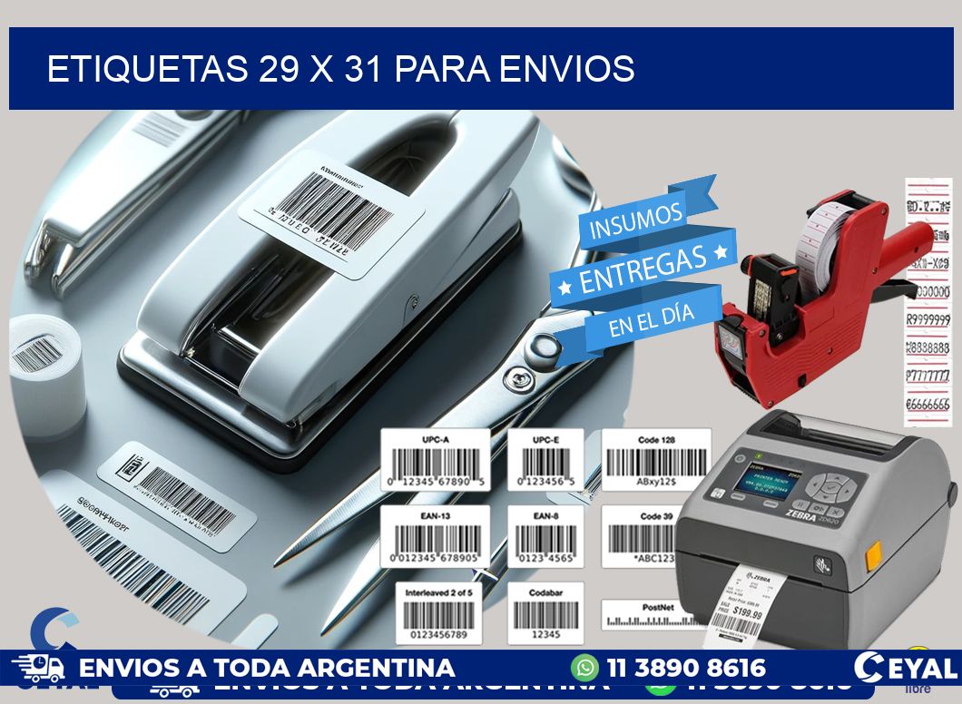 ETIQUETAS 29 x 31 PARA ENVIOS