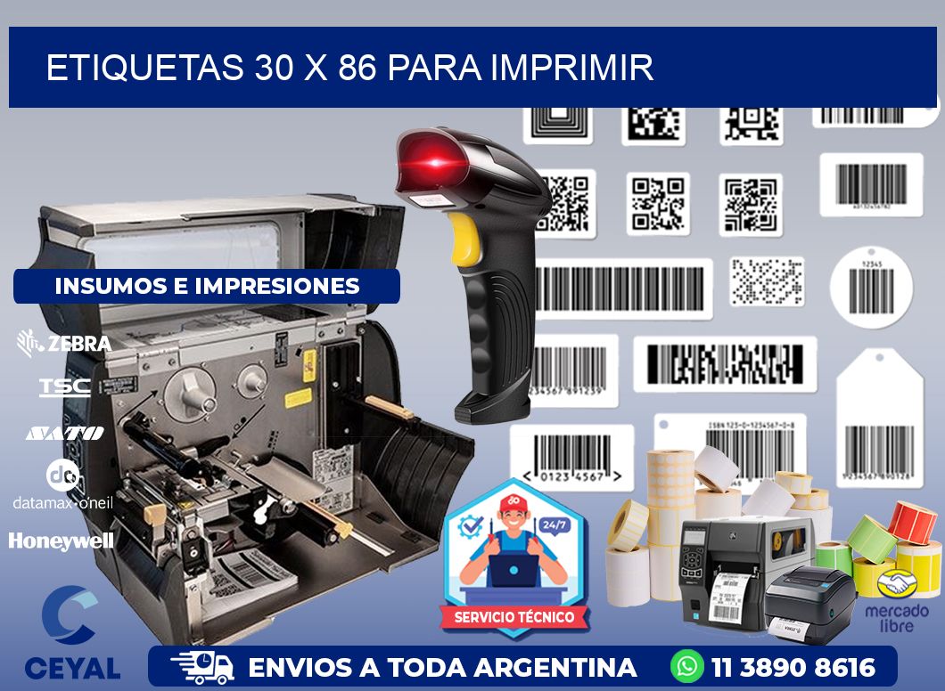 ETIQUETAS 30 x 86 PARA IMPRIMIR