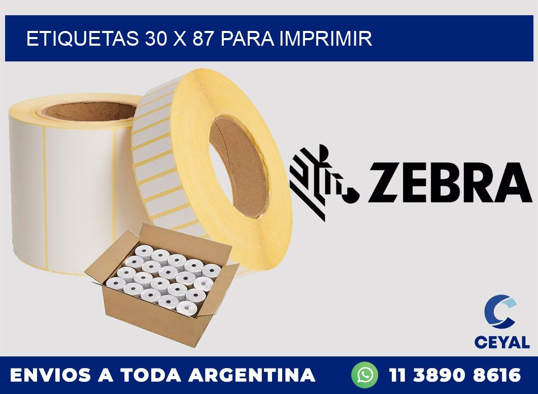 ETIQUETAS 30 x 87 PARA IMPRIMIR