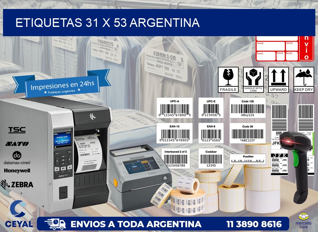 ETIQUETAS 31 x 53 ARGENTINA