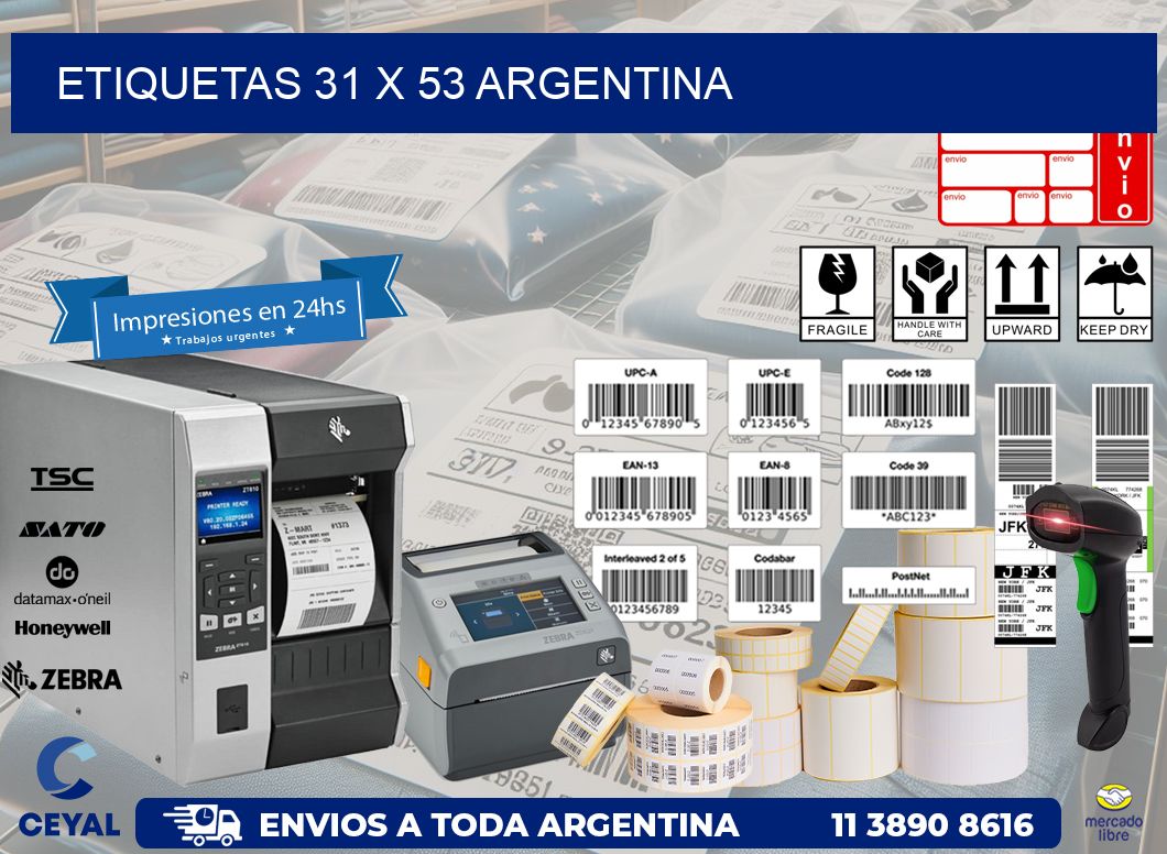 ETIQUETAS 31 x 53 ARGENTINA