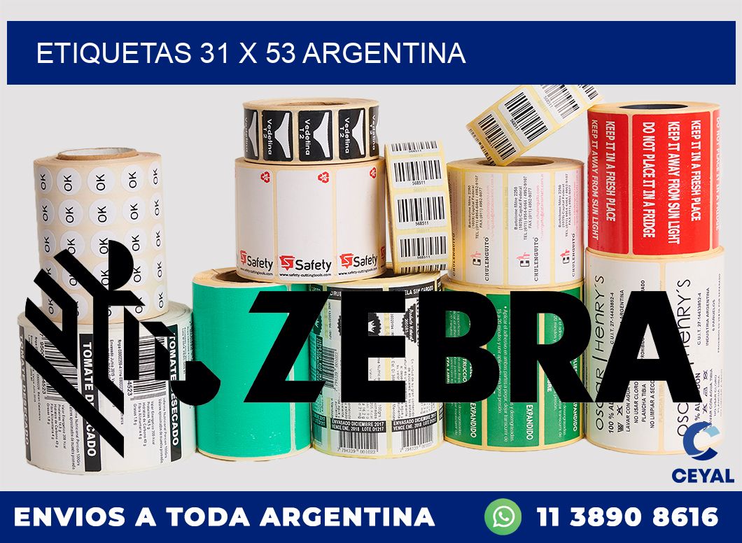 ETIQUETAS 31 x 53 ARGENTINA