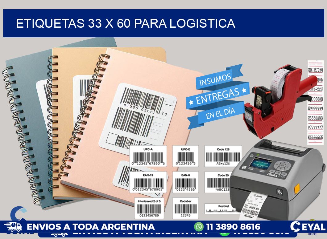 ETIQUETAS 33 x 60 PARA LOGISTICA