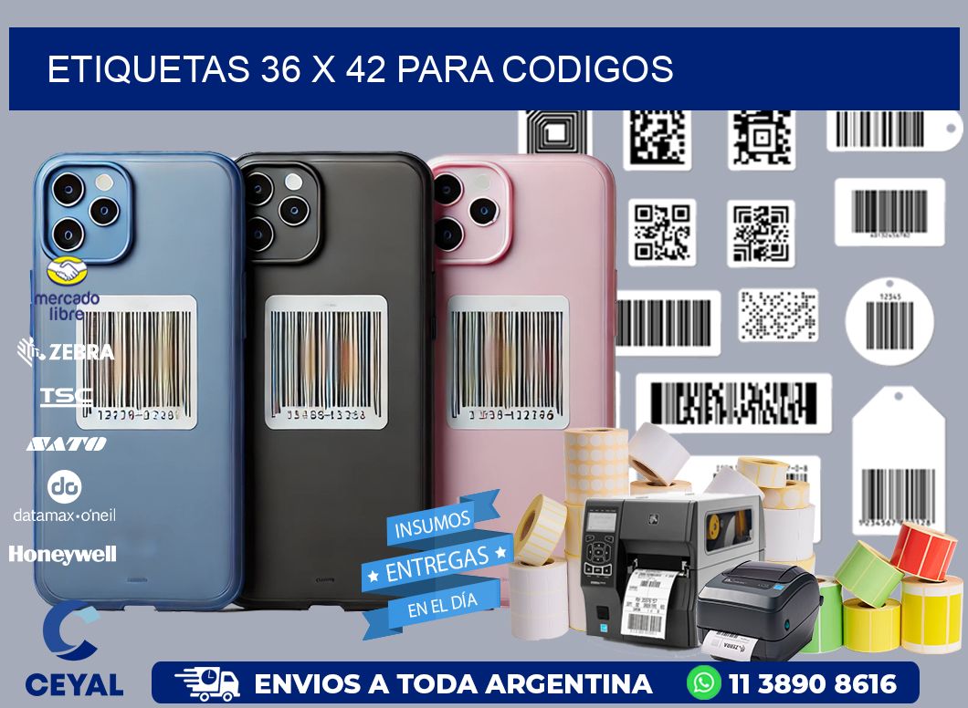 ETIQUETAS 36 x 42 PARA CODIGOS