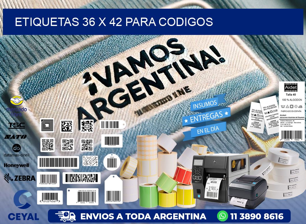 ETIQUETAS 36 x 42 PARA CODIGOS
