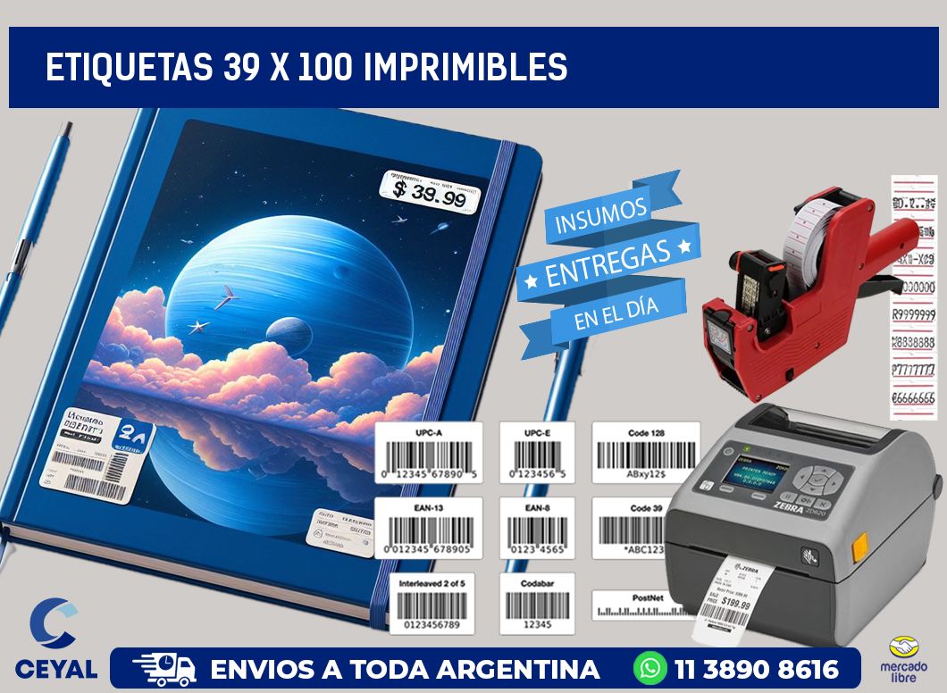 ETIQUETAS 39 x 100 IMPRIMIBLES