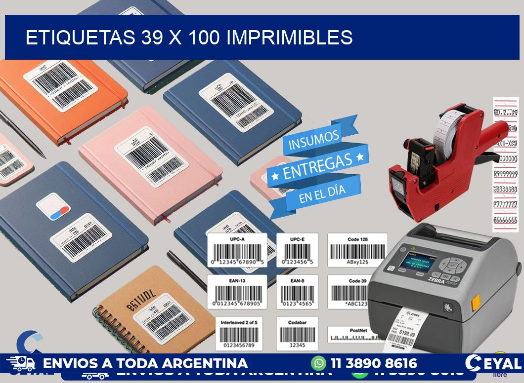 ETIQUETAS 39 x 100 IMPRIMIBLES