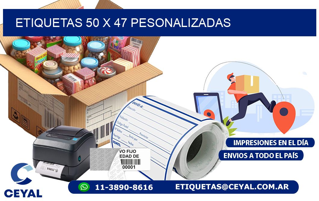 ETIQUETAS 50 x 47 PESONALIZADAS
