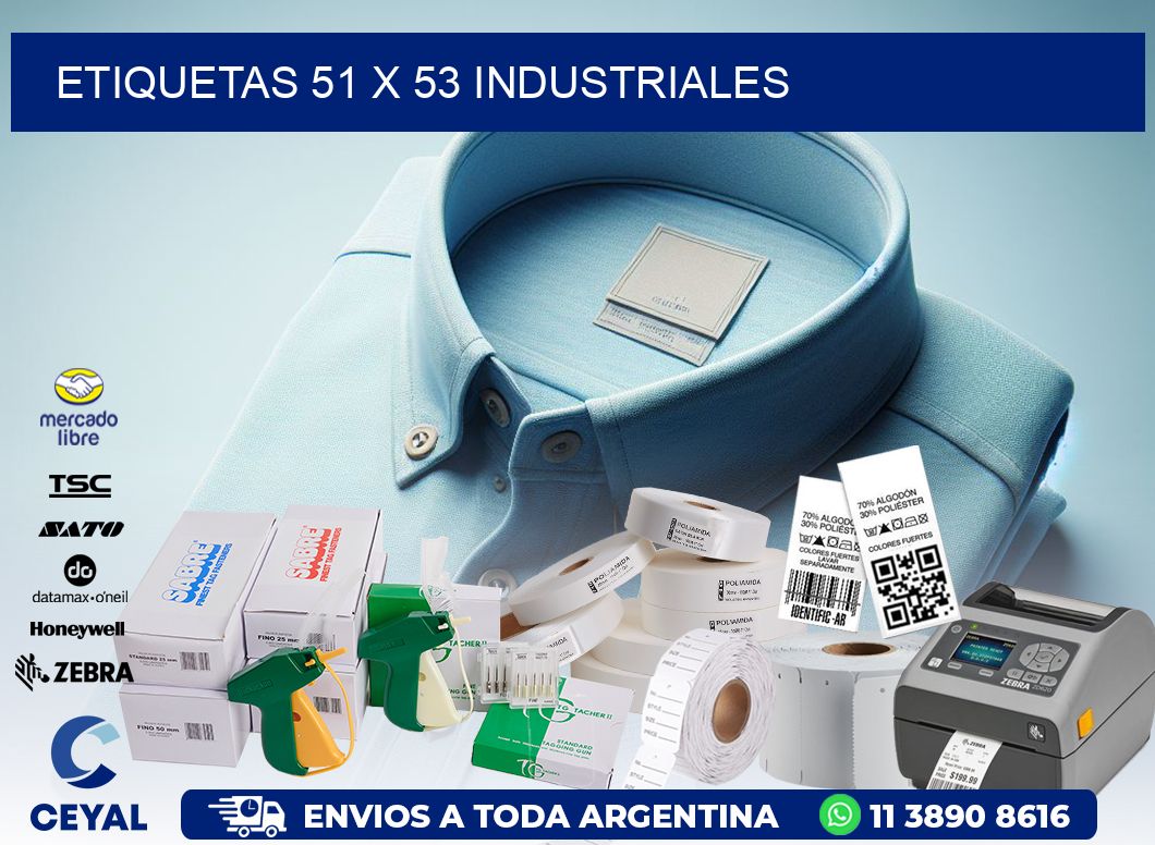 ETIQUETAS 51 x 53 INDUSTRIALES