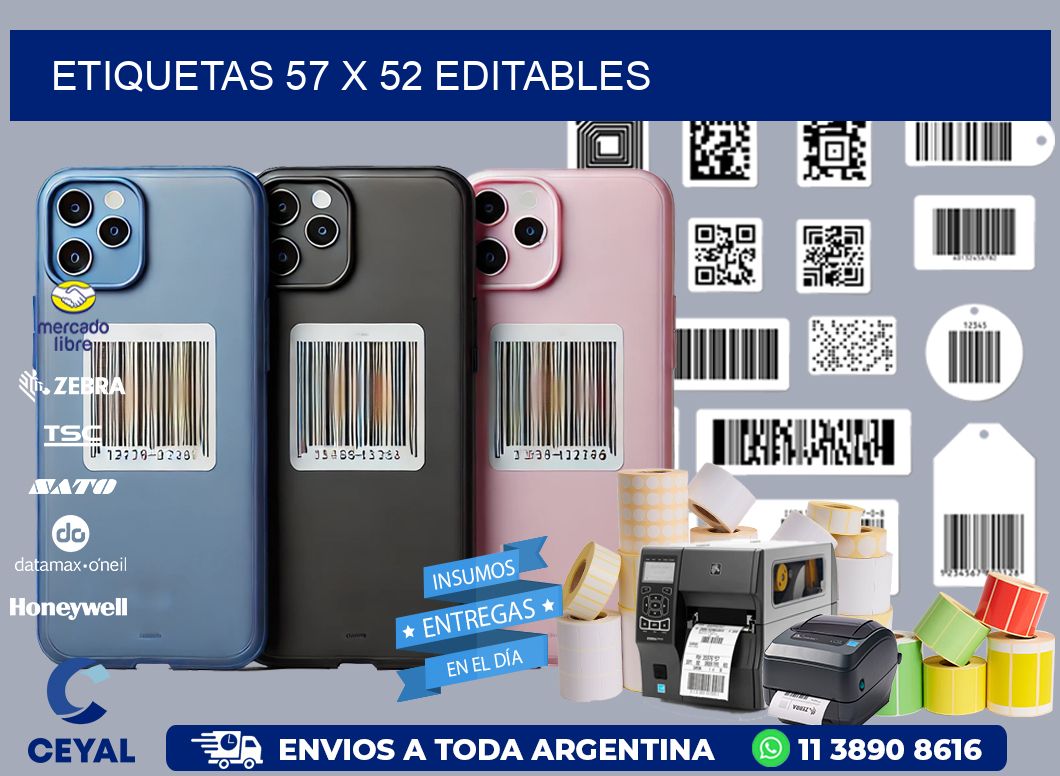 ETIQUETAS 57 x 52 EDITABLES