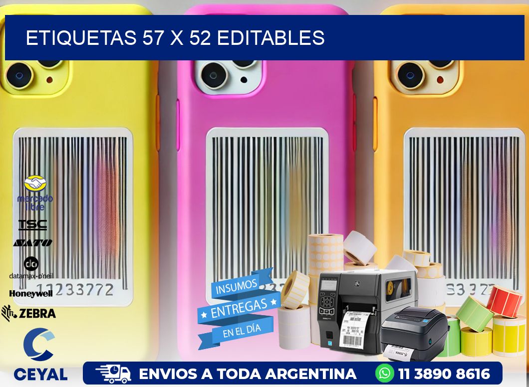 ETIQUETAS 57 x 52 EDITABLES