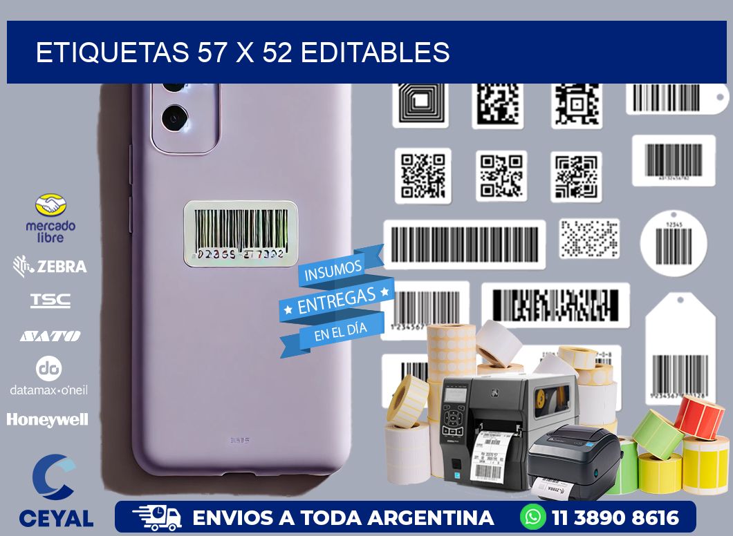 ETIQUETAS 57 x 52 EDITABLES