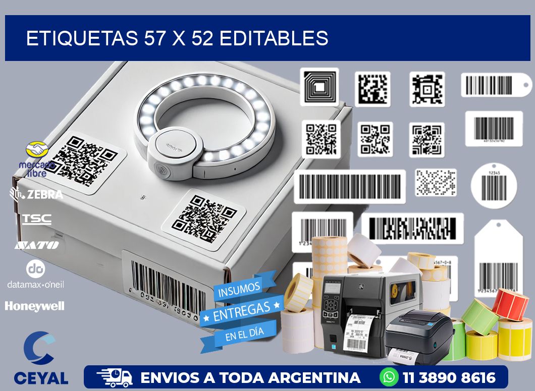ETIQUETAS 57 x 52 EDITABLES