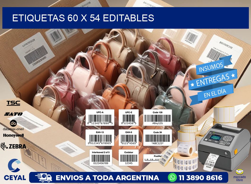 ETIQUETAS 60 x 54 EDITABLES