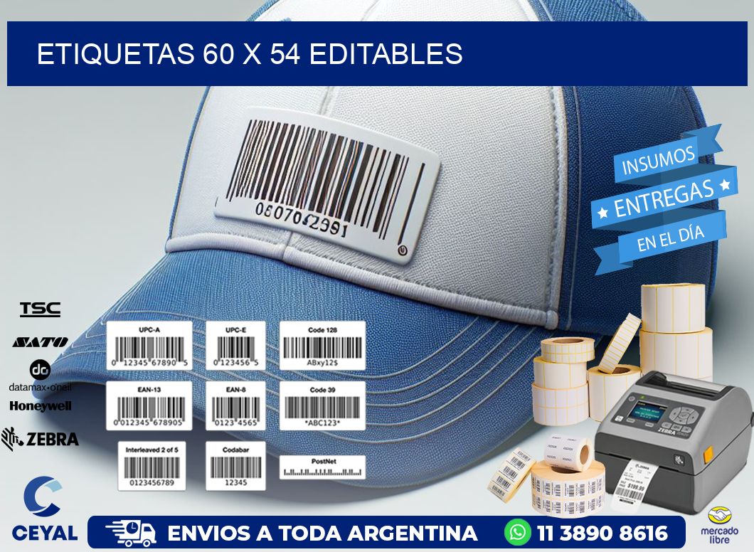 ETIQUETAS 60 x 54 EDITABLES
