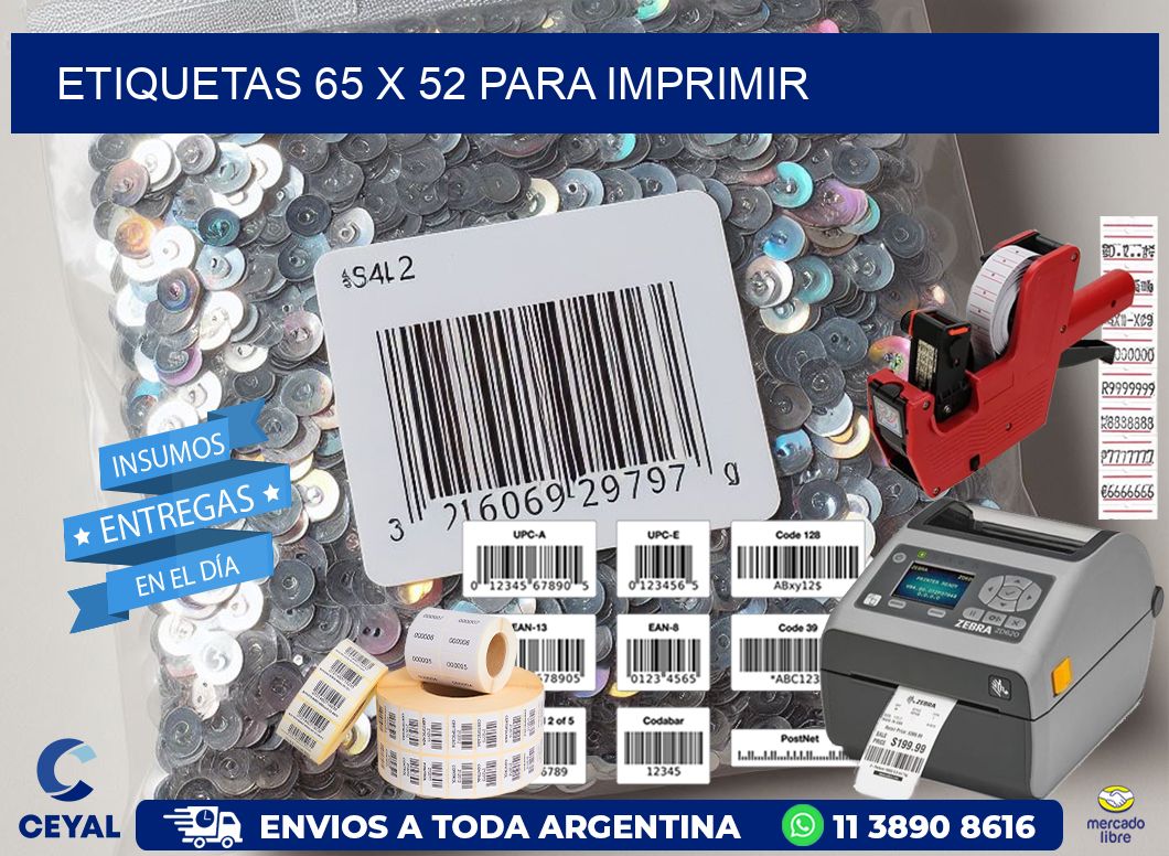 ETIQUETAS 65 x 52 PARA IMPRIMIR
