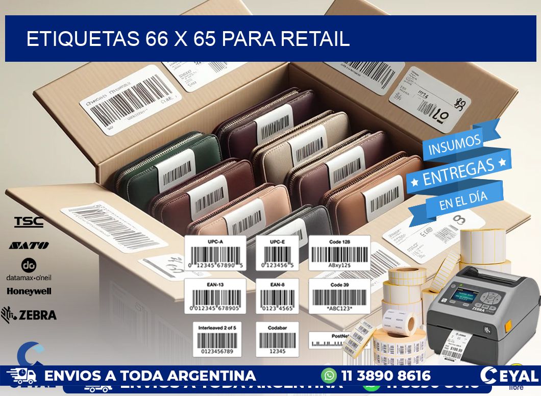 ETIQUETAS 66 x 65 PARA RETAIL
