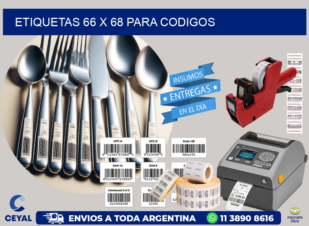 ETIQUETAS 66 x 68 PARA CODIGOS