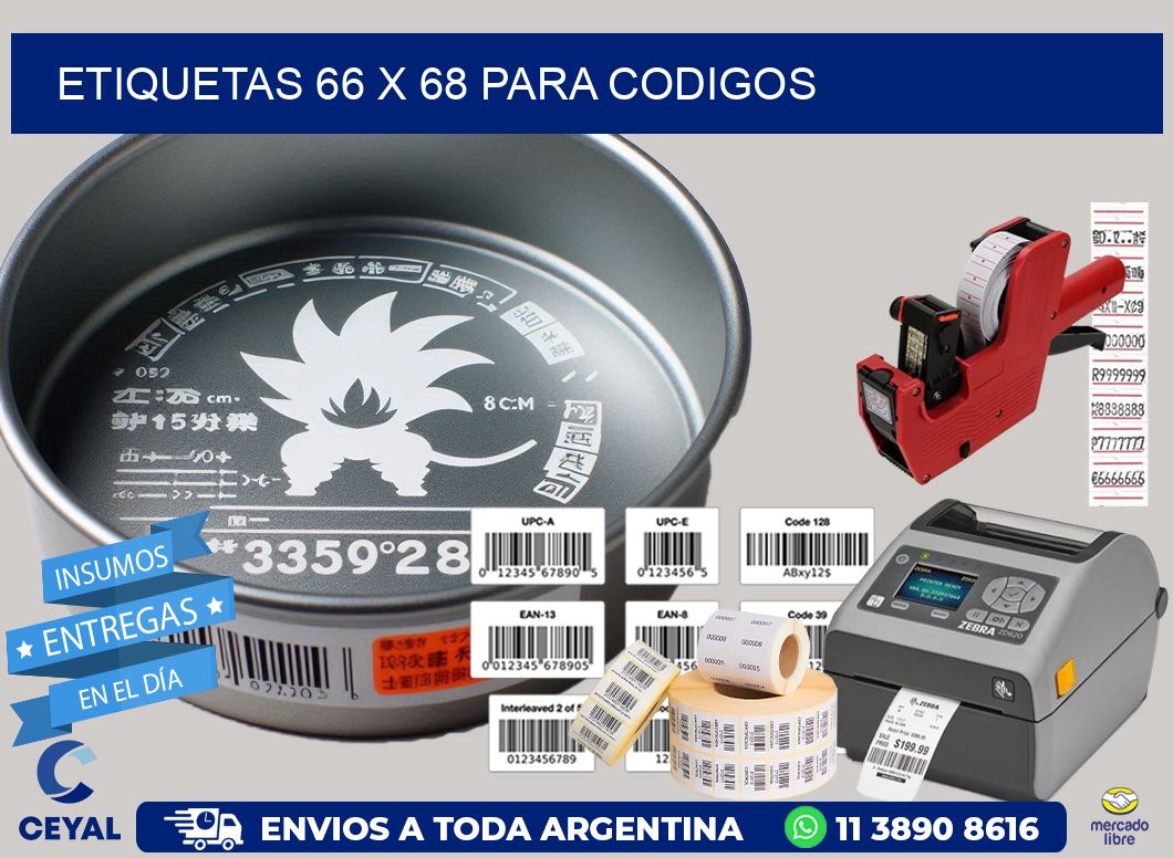 ETIQUETAS 66 x 68 PARA CODIGOS