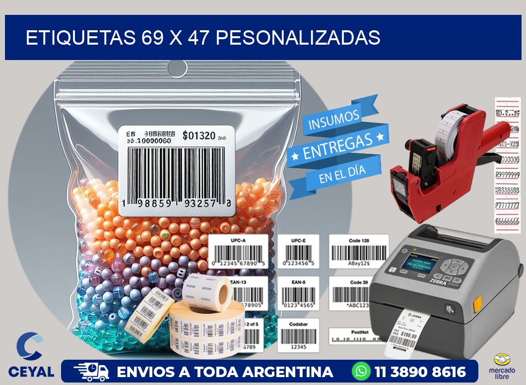 ETIQUETAS 69 x 47 PESONALIZADAS