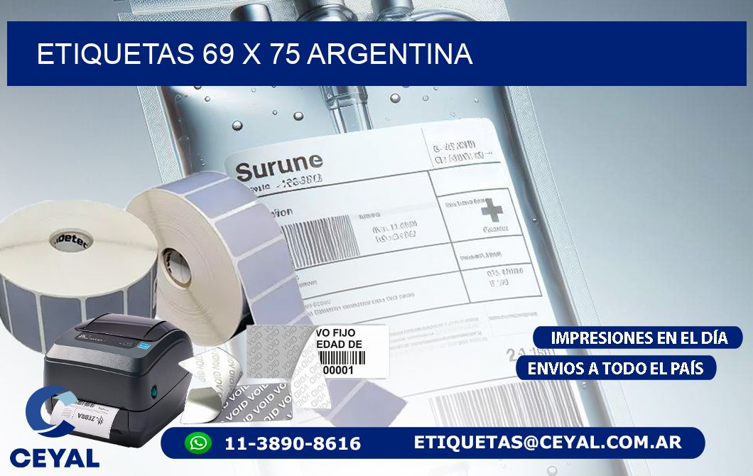 ETIQUETAS 69 x 75 ARGENTINA