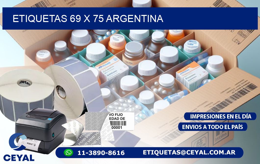 ETIQUETAS 69 x 75 ARGENTINA