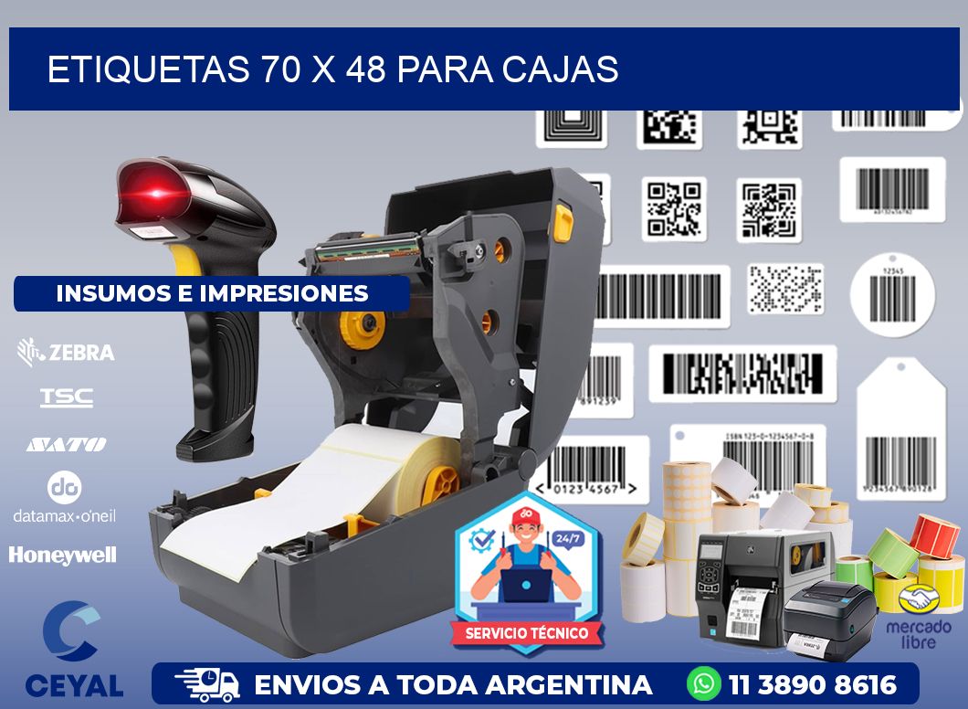 ETIQUETAS 70 x 48 PARA CAJAS