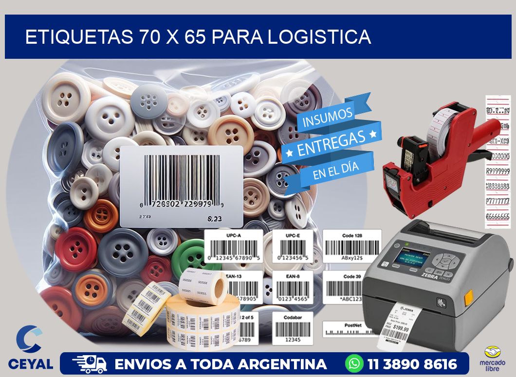 ETIQUETAS 70 x 65 PARA LOGISTICA