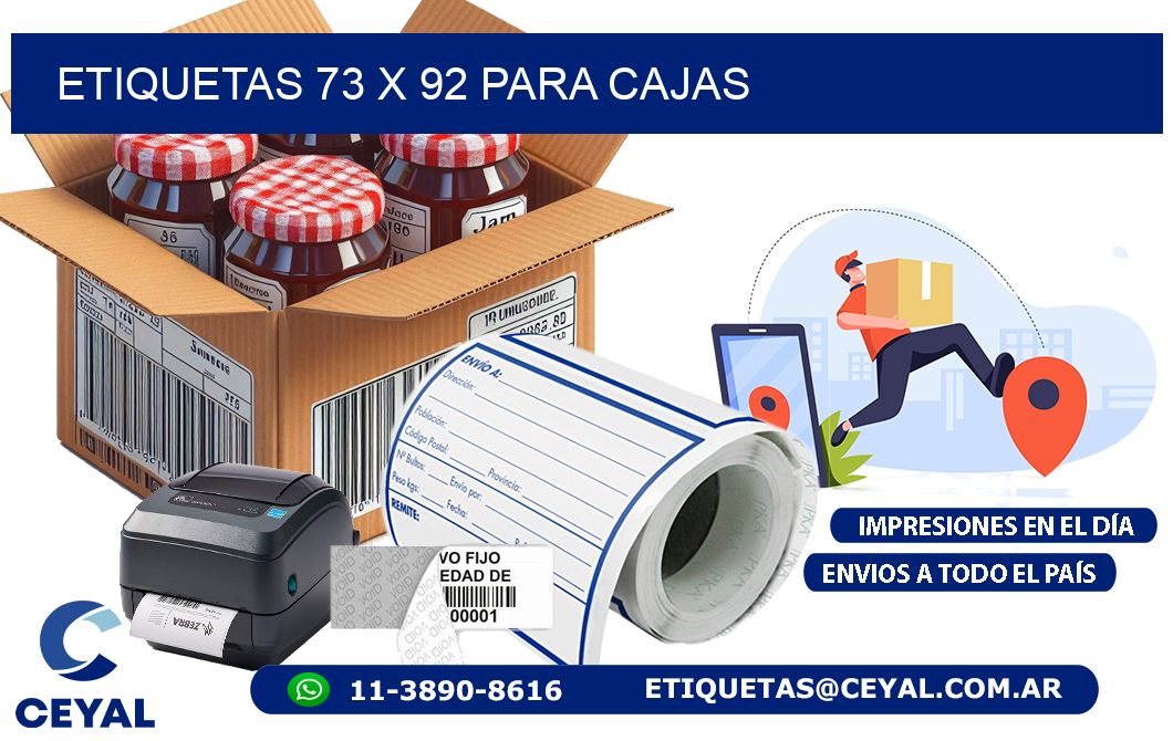 ETIQUETAS 73 x 92 PARA CAJAS