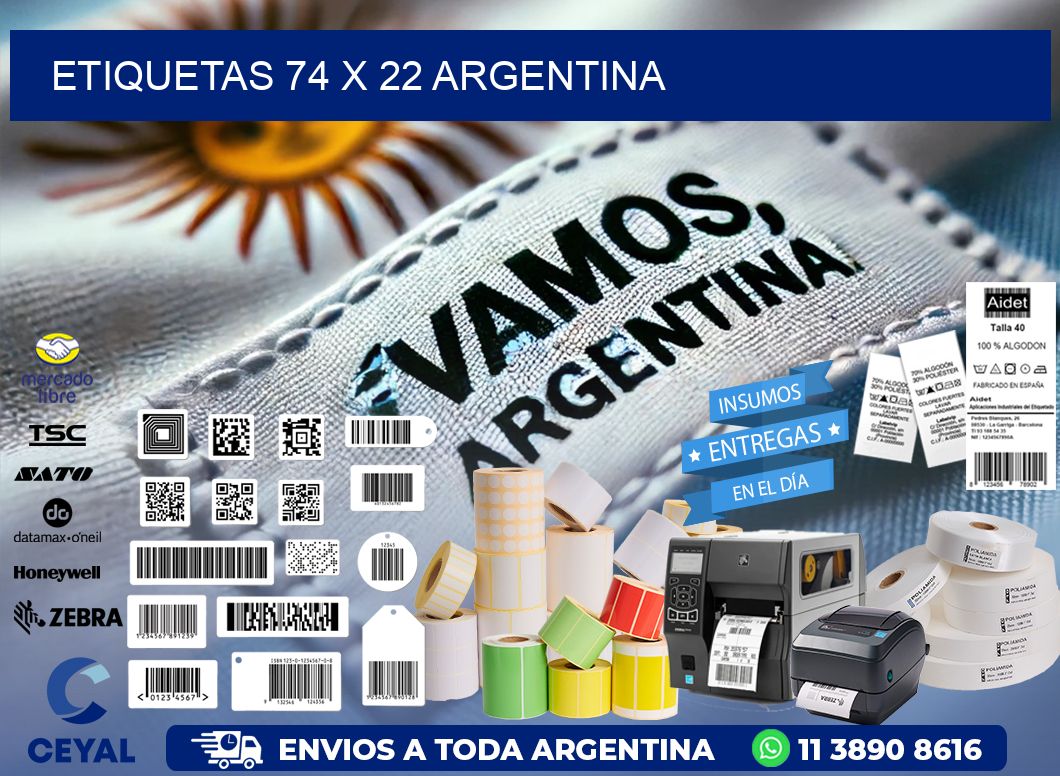 ETIQUETAS 74 x 22 ARGENTINA