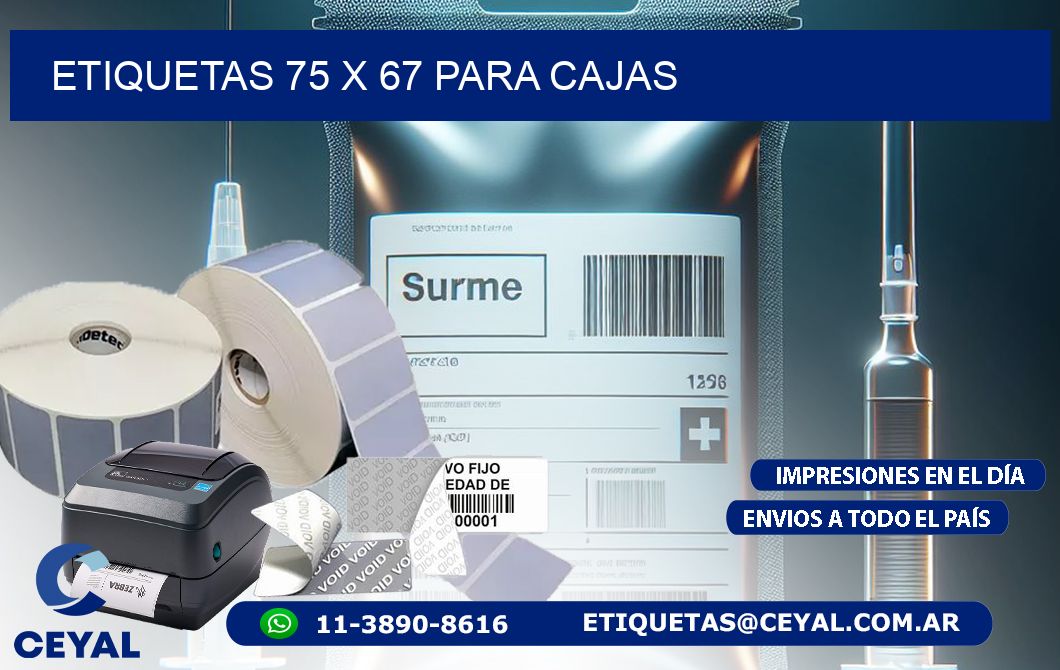 ETIQUETAS 75 x 67 PARA CAJAS
