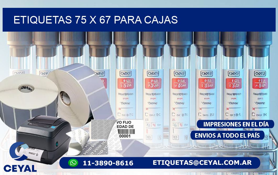 ETIQUETAS 75 x 67 PARA CAJAS