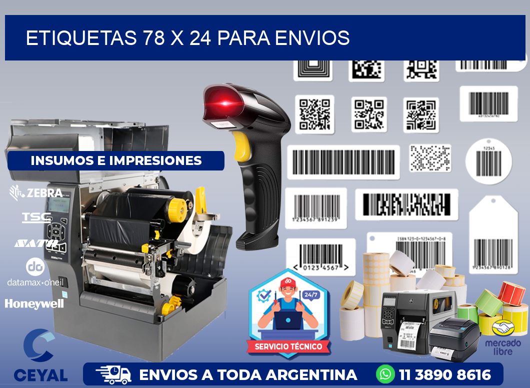 ETIQUETAS 78 x 24 PARA ENVIOS