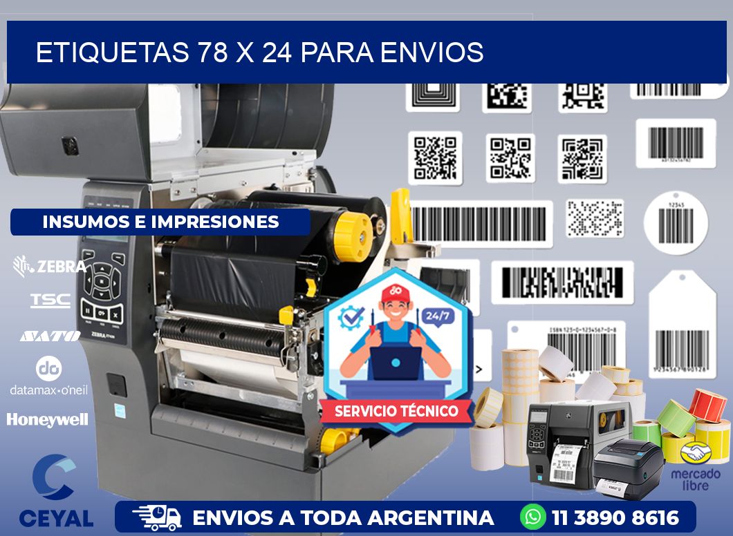 ETIQUETAS 78 x 24 PARA ENVIOS