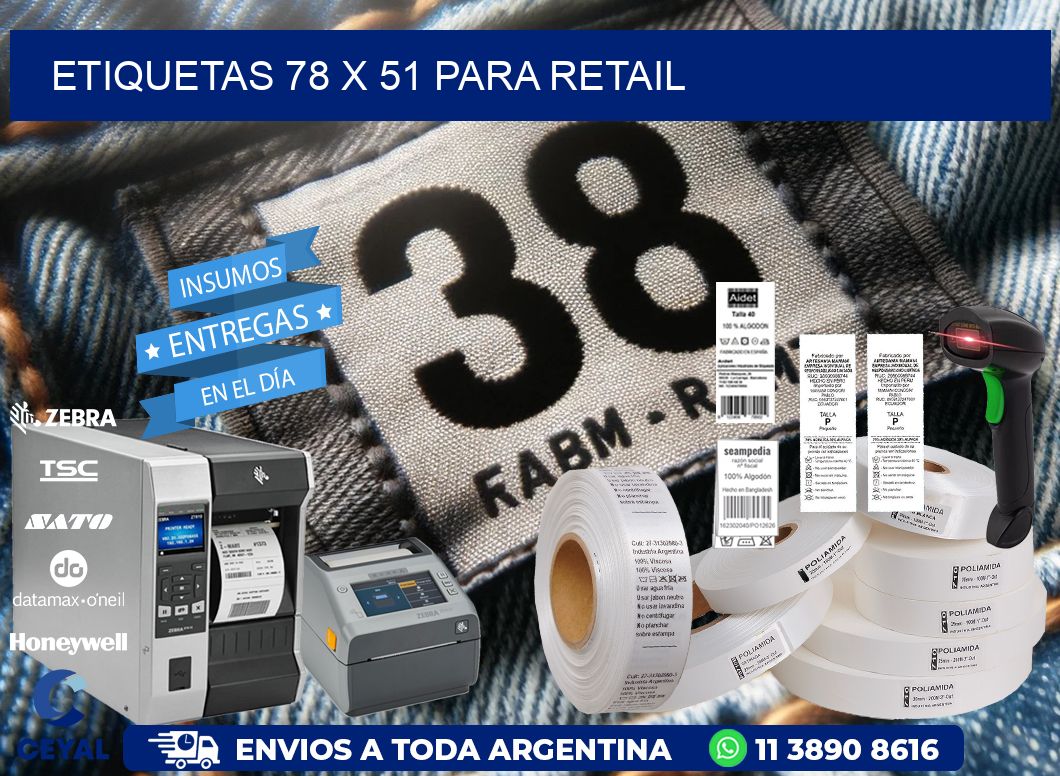 ETIQUETAS 78 x 51 PARA RETAIL