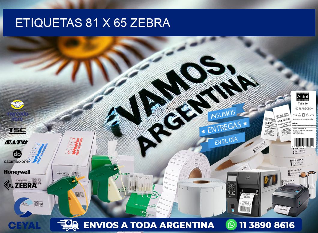 ETIQUETAS 81 x 65 ZEBRA