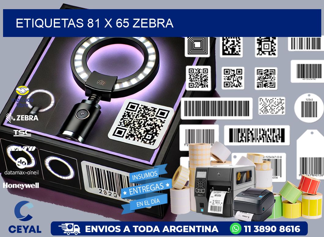 ETIQUETAS 81 x 65 ZEBRA
