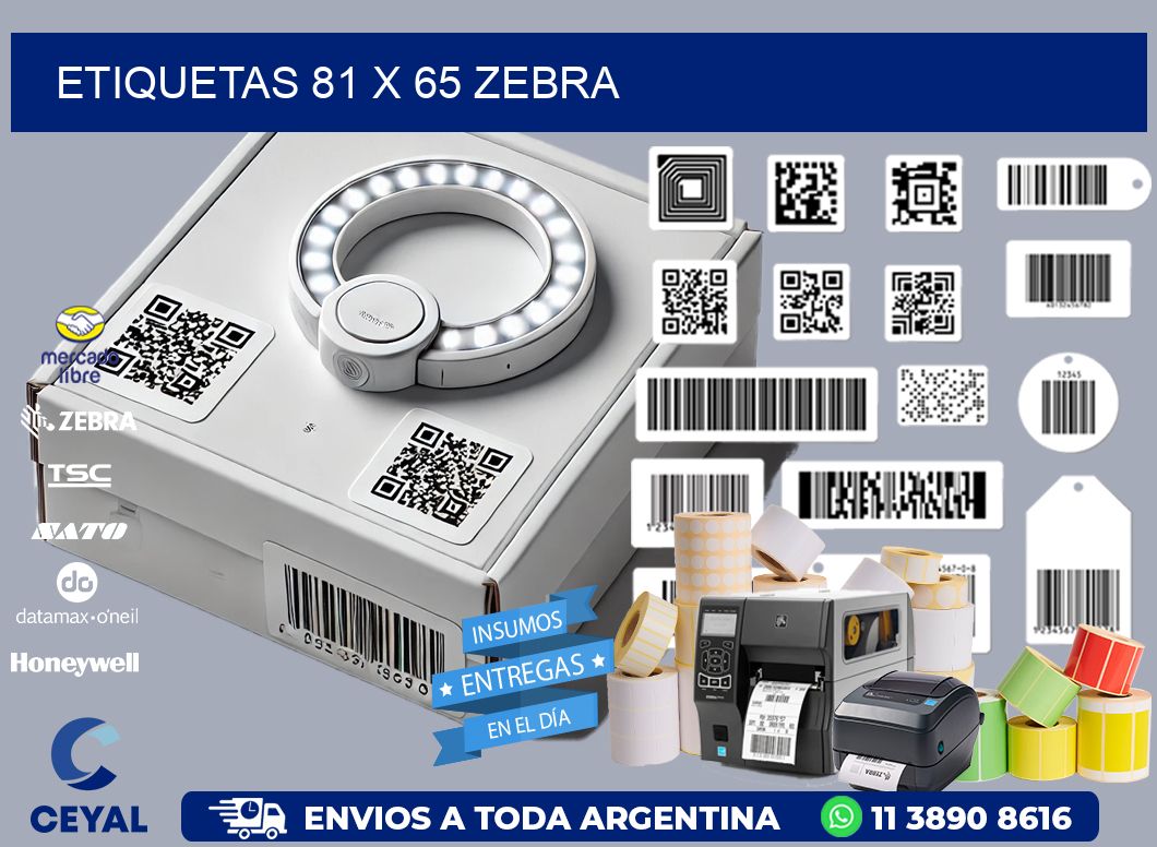ETIQUETAS 81 x 65 ZEBRA