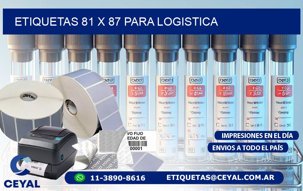 ETIQUETAS 81 x 87 PARA LOGISTICA