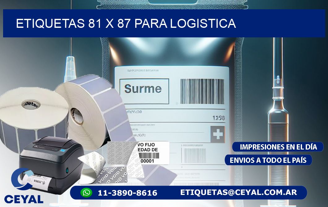 ETIQUETAS 81 x 87 PARA LOGISTICA