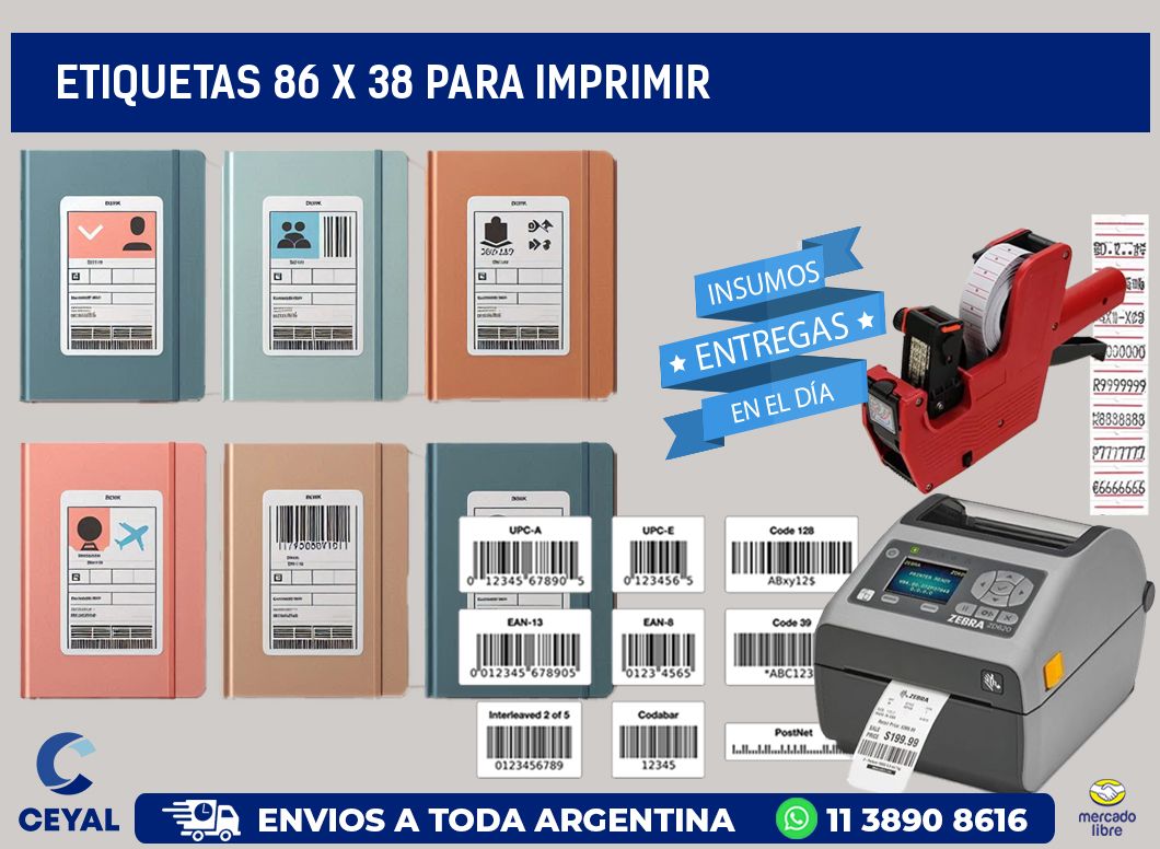 ETIQUETAS 86 x 38 PARA IMPRIMIR
