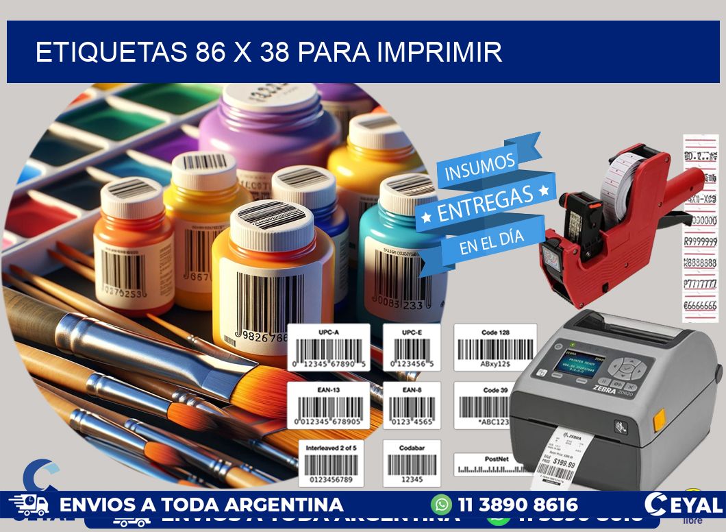 ETIQUETAS 86 x 38 PARA IMPRIMIR