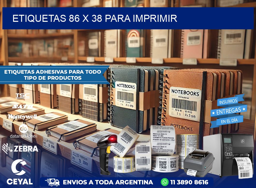 ETIQUETAS 86 x 38 PARA IMPRIMIR