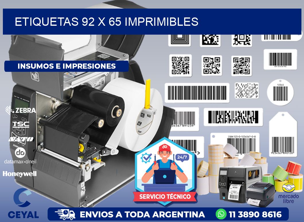 ETIQUETAS 92 x 65 IMPRIMIBLES